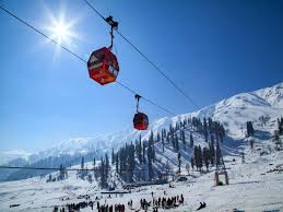 Kashmir Classic Tour Package 5N/6D Gulmarg gondola Kashmir with snow-capped mountains in winter tour
